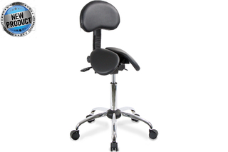 Patent Backrest Twin Saddle Stool 903SBL-3F