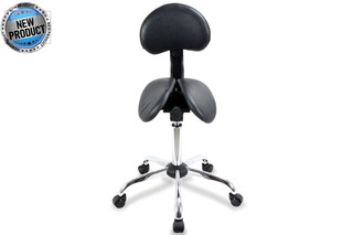 Patent Backrest Small Twin Saddle Stool 903SBL-2F