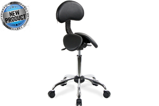 Patent Backrest Twin Saddle Stool 903SBL-2F