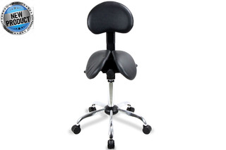 Patent Backrest Small Twin Saddle Stool 903SBL-3F